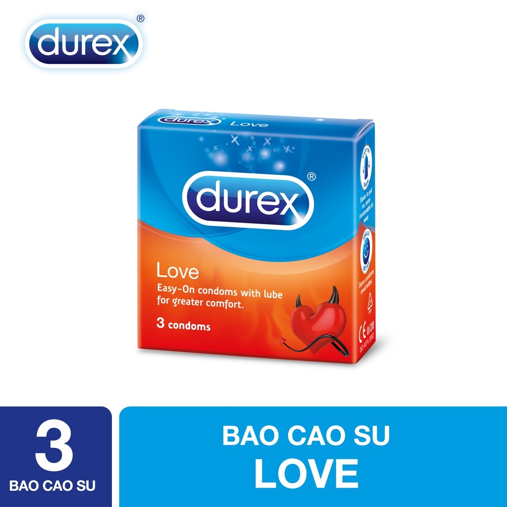 DUREX Bao Cao Su Durex Love 3 cái/Hộp