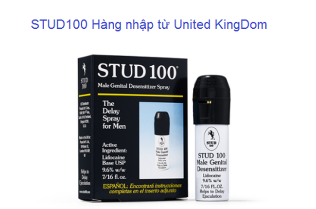 Chai xịt Stud 100 chống xuất tinh sớm - cương dương Anh Quốc