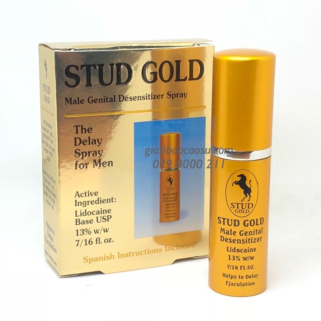 Thuốc xịt kéo dài thời gian Stud Gold Anh Quốc 13ml tại Đà Nẵng chai xịt chống xuất tinh sớm